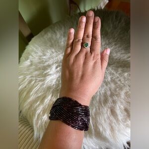 Sparkly copper coloured bead bracelet